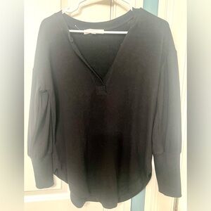 LOFT Black Knit Top